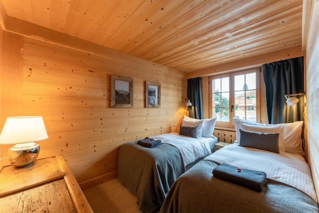 Charming Alpine Apartment Gstaad Bagian luar foto